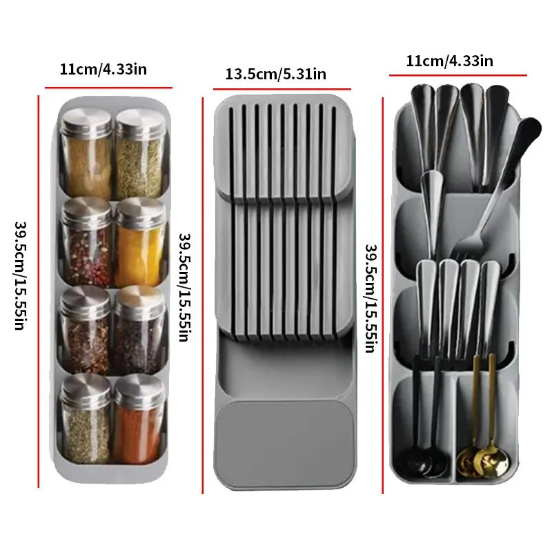 Multi-Functional Drawer Cutlery Storage Tray