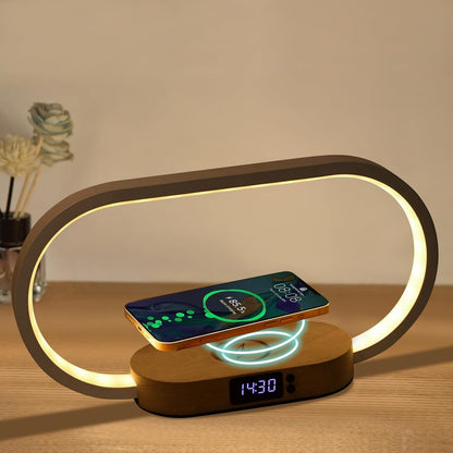 Bedside Table Lamp with Wireless Charger