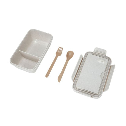 Oatmeal Wheat Straw Lunch Box with Cutlery