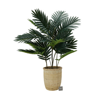 Artificial Palm Plant in Woven Basket