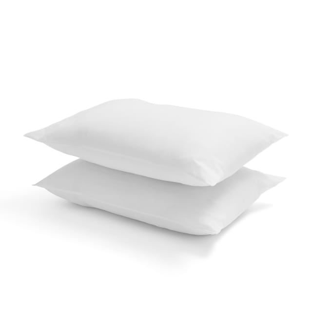 2 Pack Cotton Rich Cover Pillows - Medium Profile, White