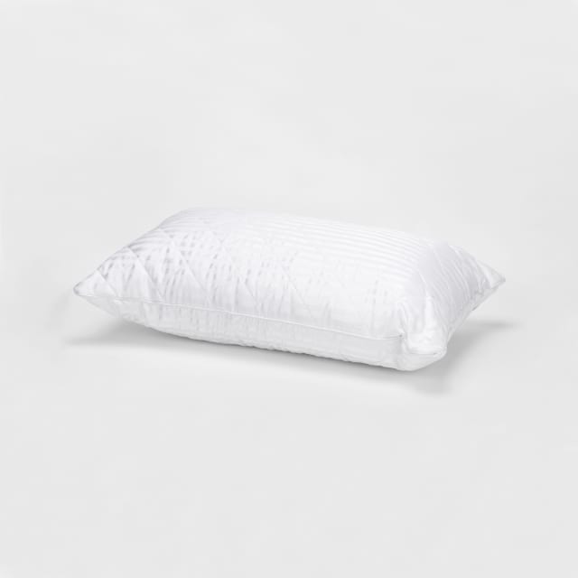 Luxury Quilted Pillow - High Profile, White