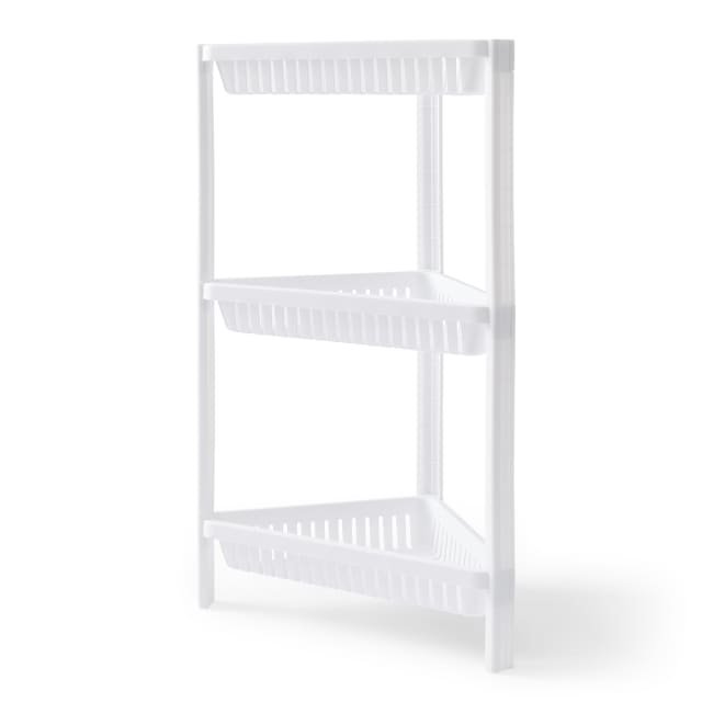 3 Tier Plastic Corner Shelf