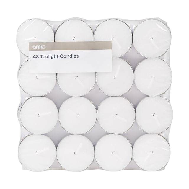 Unscented Tealight candles - Pack of 48