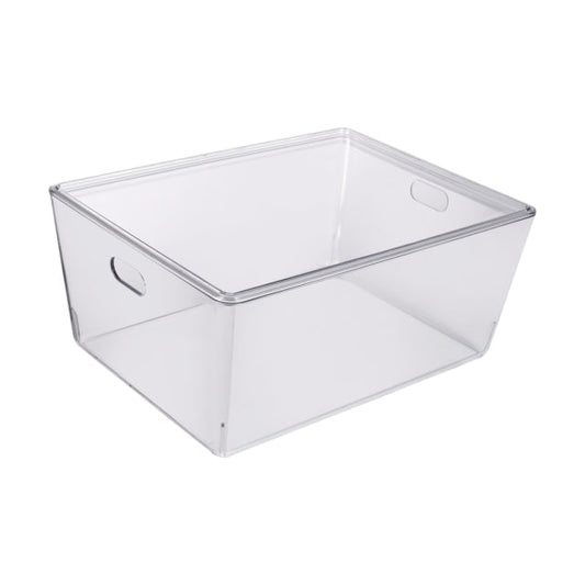 11L Smooth and Shiny Plastic Tub - Clear