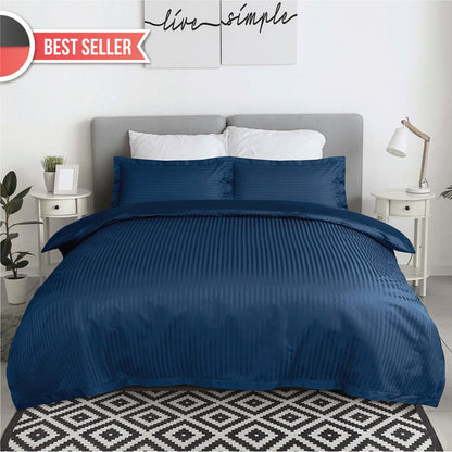 Striped 1000TC Luxury Quilt Cover Set