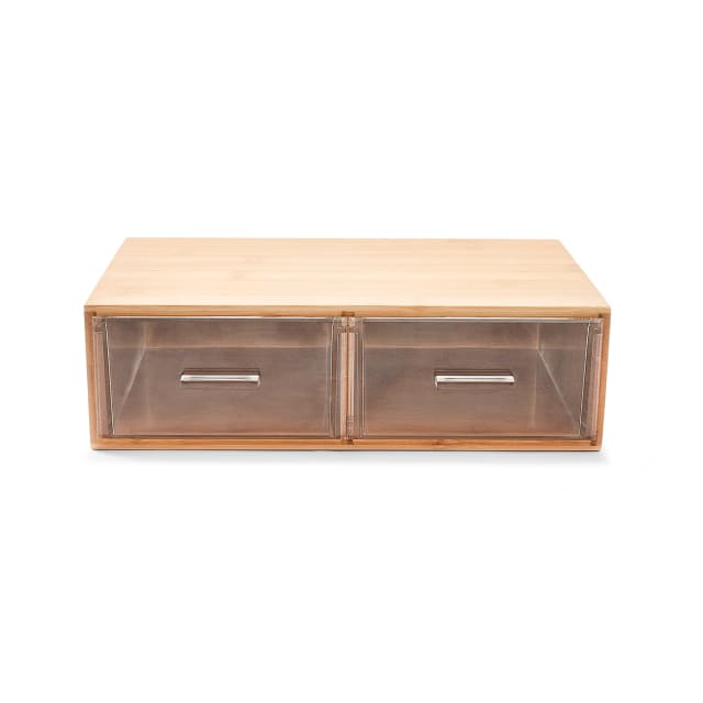 Bamboo and Plastic Medium 2 Drawers