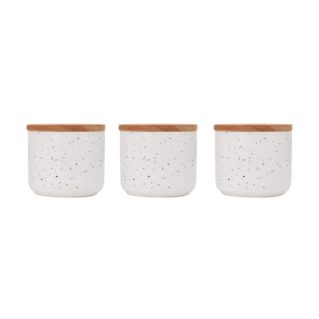 Set of 3 Speckled Canisters