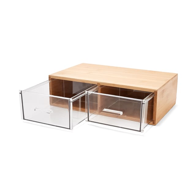 Bamboo and Plastic Medium 2 Drawers