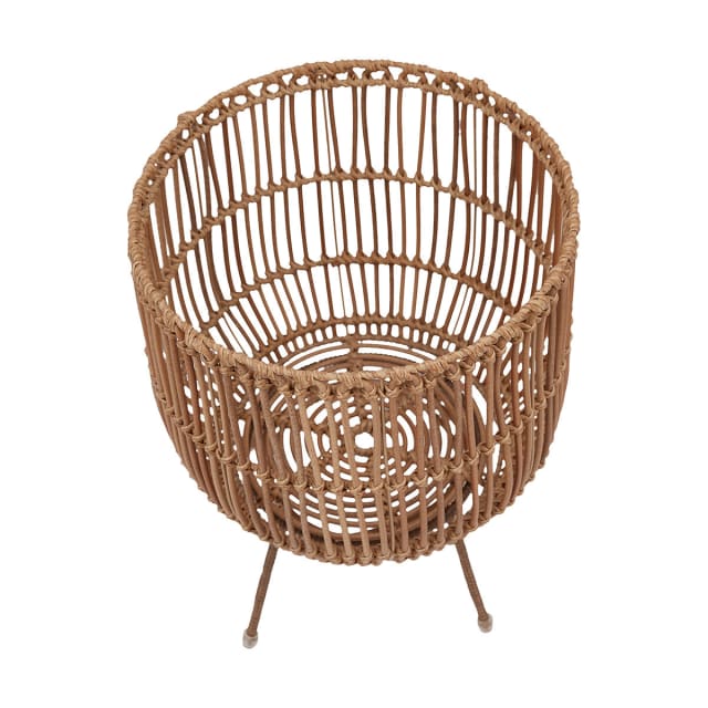 Rattan Look Pot Holder with Stand