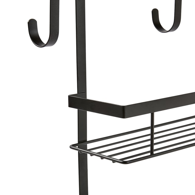 2 Tier Over Door Shower Caddy - Black