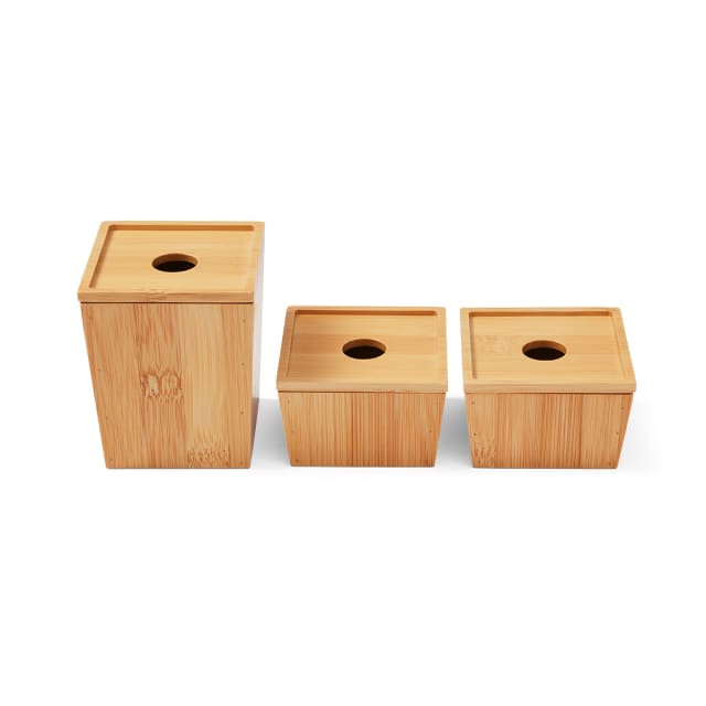 Set of 3 Bamboo Organisers