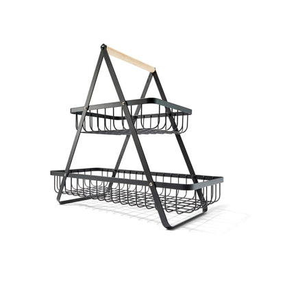 Wire and Wood 2 Tier Basket