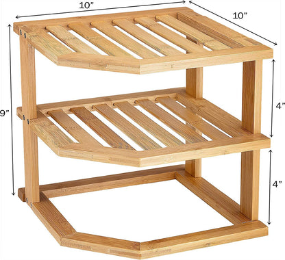 Bamboo Corner Shelf 