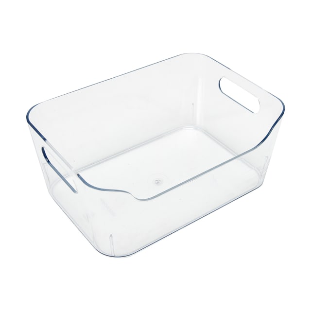 Small Cut Out Edge Storage Tub - Clear