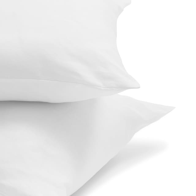 2 Pack Cotton Rich Cover Pillows - Medium Profile, White