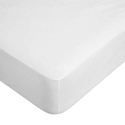 Waterproof Fitted Mattress Protector - King Bed, White