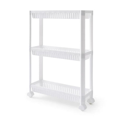 3 Tier Plastic Trolley - White