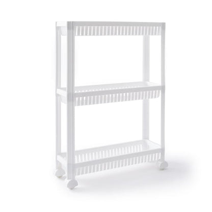 3 Tier Plastic Trolley - White