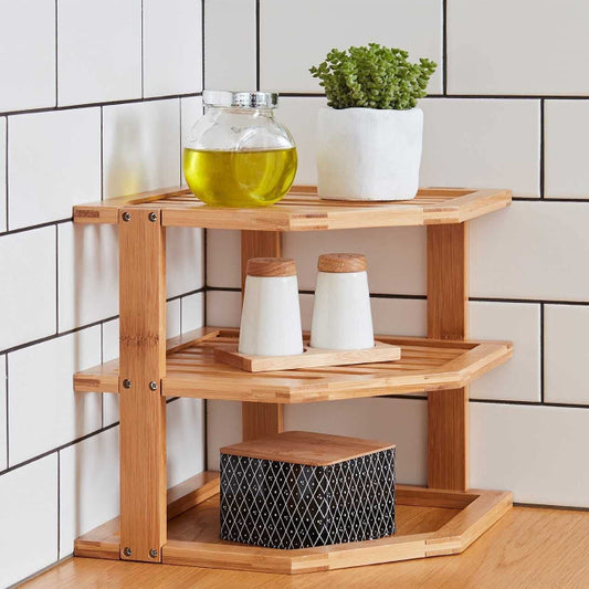 Bamboo Corner Shelf 