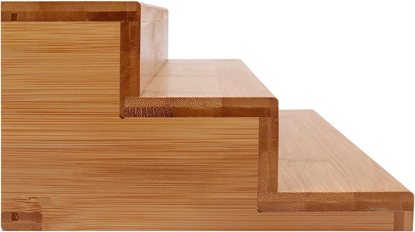 Bamboo Spice Rack Organizer 3 Tier 