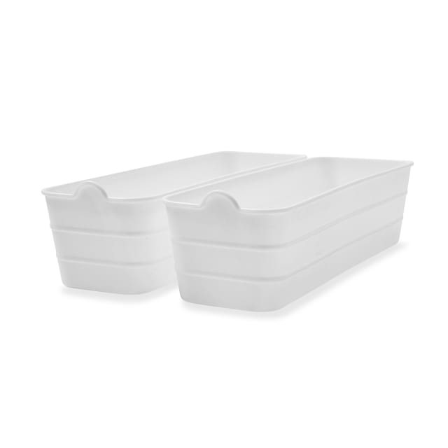 2 Pack Narrow Flex Trays - White