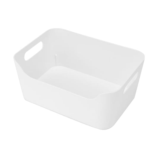 Small Cut Out Edge Storage Tub - White