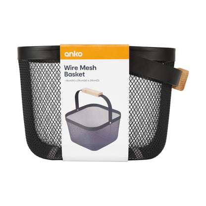 Wire Mesh Basket - Black