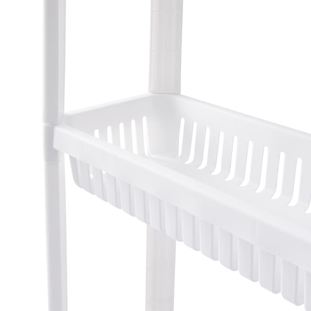 3 Tier Plastic Trolley - White