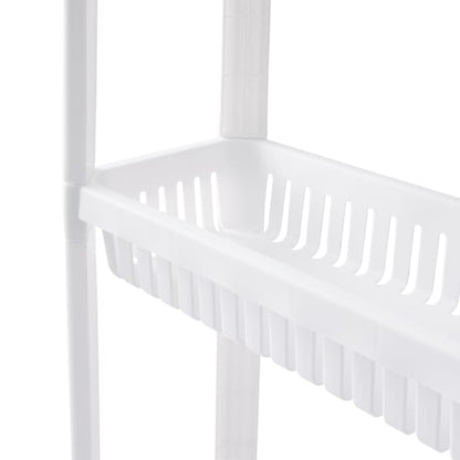 3 Tier Plastic Trolley - White