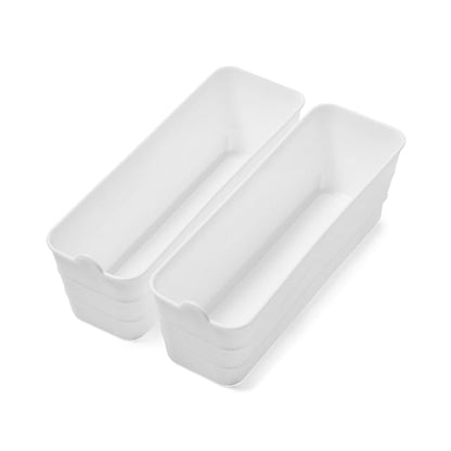 2 Pack Narrow Flex Trays - White