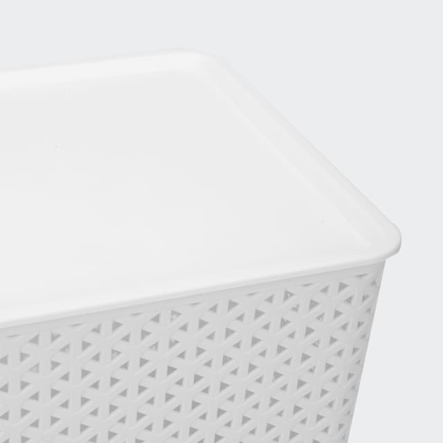 Storage Container with Lid - Large, White