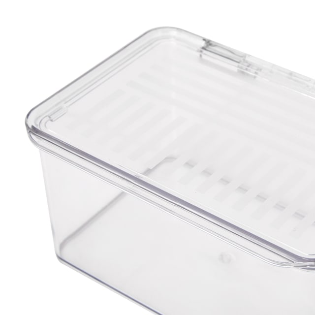 Clear Short Square Container with Lid