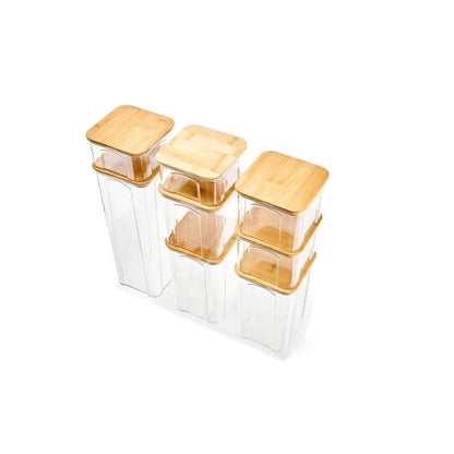 8 Piece Bamboo Lid Food Storage Set