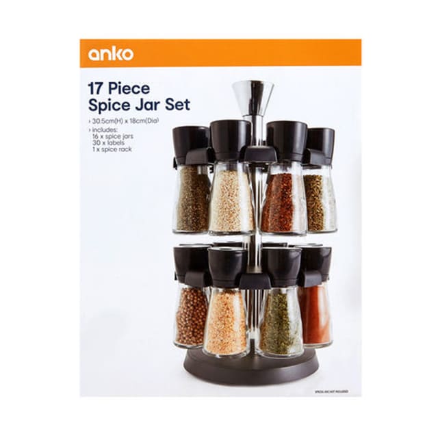 17 Piece Spice Jar Set