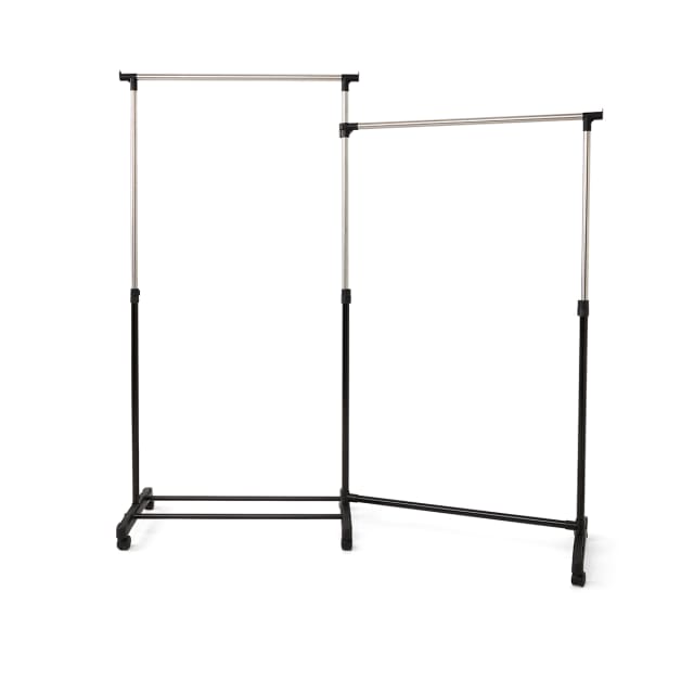 Dual Opening Garment Rack - Black