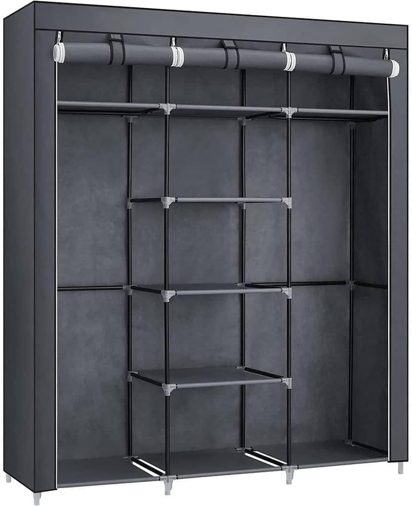 Bedroom Wardrobe For Clothes Storage - Grey