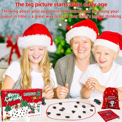 Christmas Magnetic Chess Game Using String and Stones for Kids and Adults