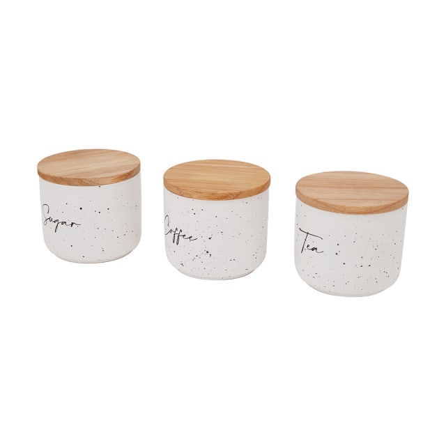 Set of 3 Speckled Canisters