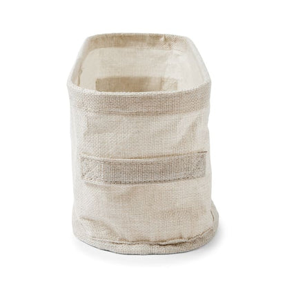 Linen Look Open Storage Box - Narrow, Beige