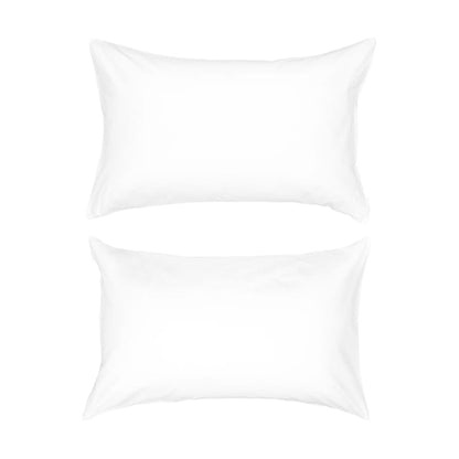 2 Pack Cotton Pillow Protectors - White