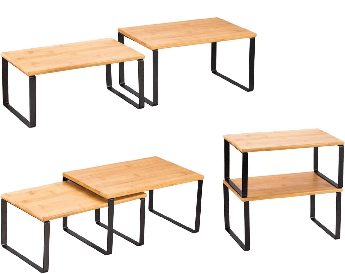 Set of 4 Cabinet Shelf Organizers