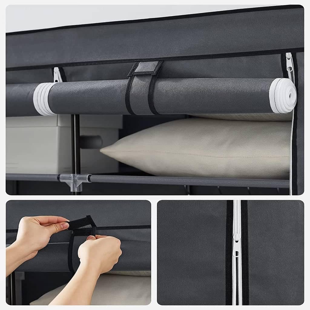 Bedroom Wardrobe For Clothes Storage - Grey