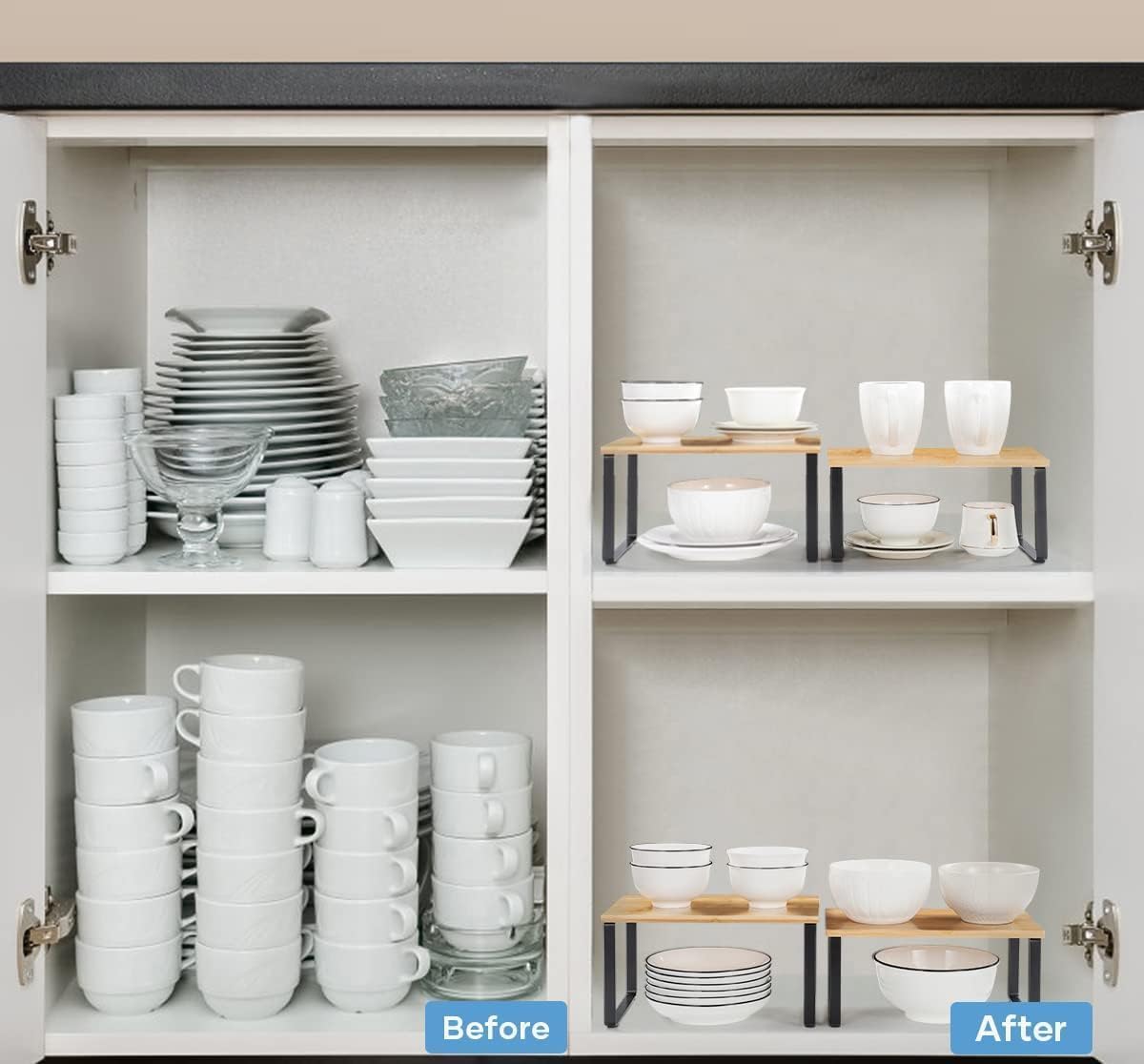 Set of 4 Cabinet Shelf Organizers