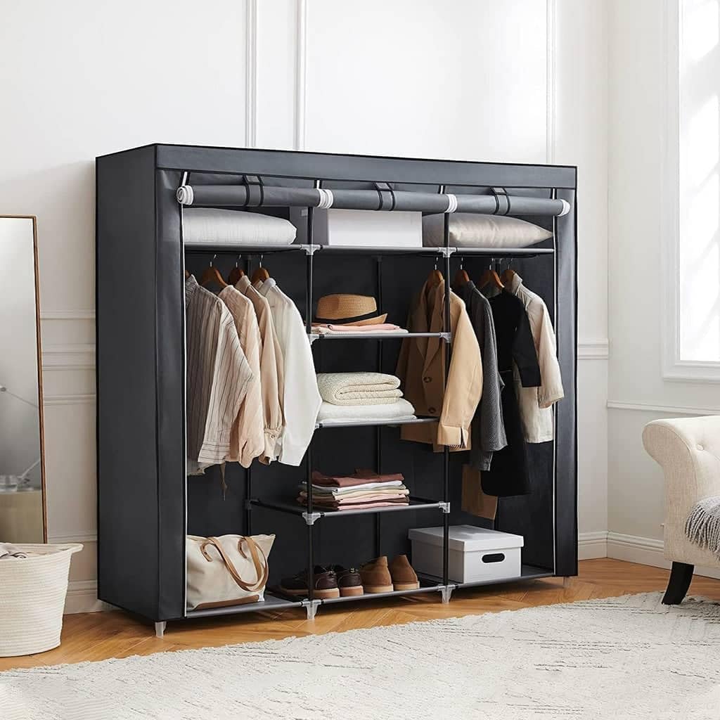 Bedroom Wardrobe For Clothes Storage - Grey