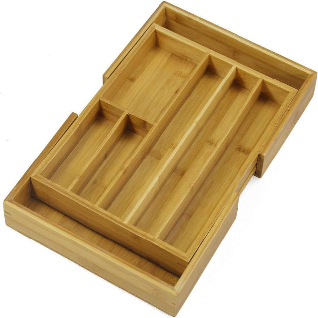 Expandable Bamboo Cutlery Tray