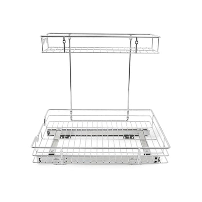 2 Tier Pull Out Chrome Organiser