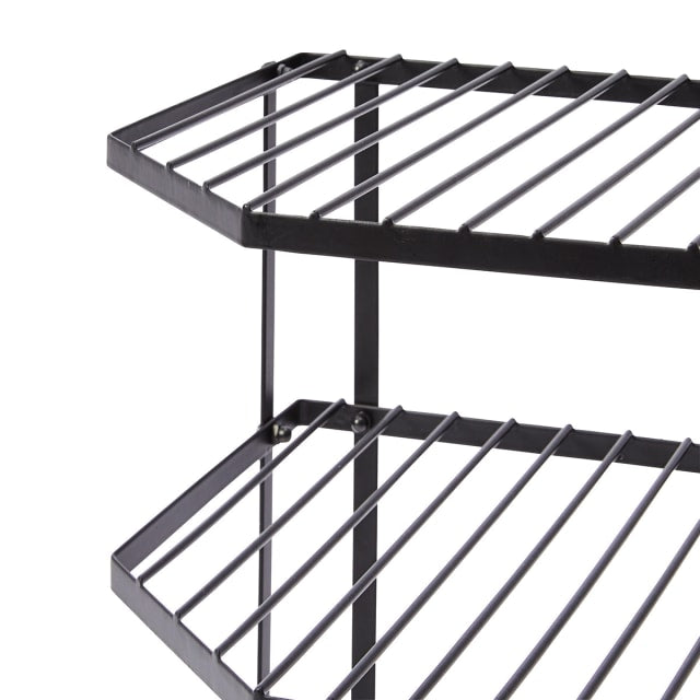 3 Tier Corner Pantry Shelf - Black