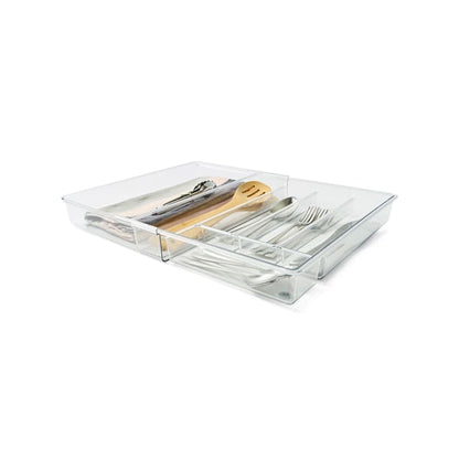 Clear Expandable Cutlery Tray