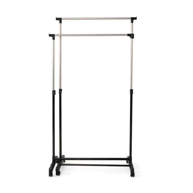 Dual Opening Garment Rack - Black